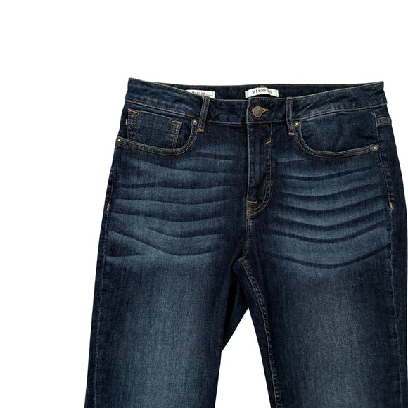 Womens Vigoss Marley Skinny Leg Blue Jeans Whiskered Distressed Look Size 31 US - Picture 2 of 13